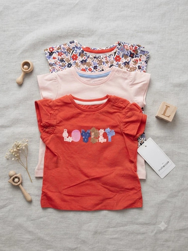 3er set mädchen shirts - 3er‑set,
