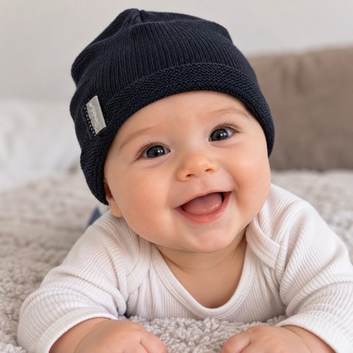 Kinder babymütze blau 6 - kinder,, 6-9